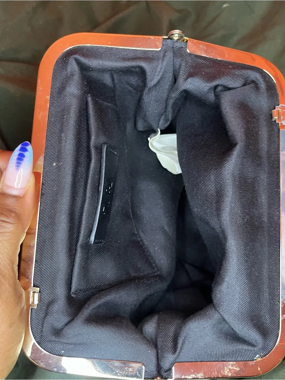 Zara Metallic Gold Clutch/Crossbody Bag